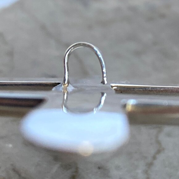 Sterling Silver 925 Large Hashtag Pound Symbol Brooch Pendant Necklace FLAW 17" - Picture 7 of 16